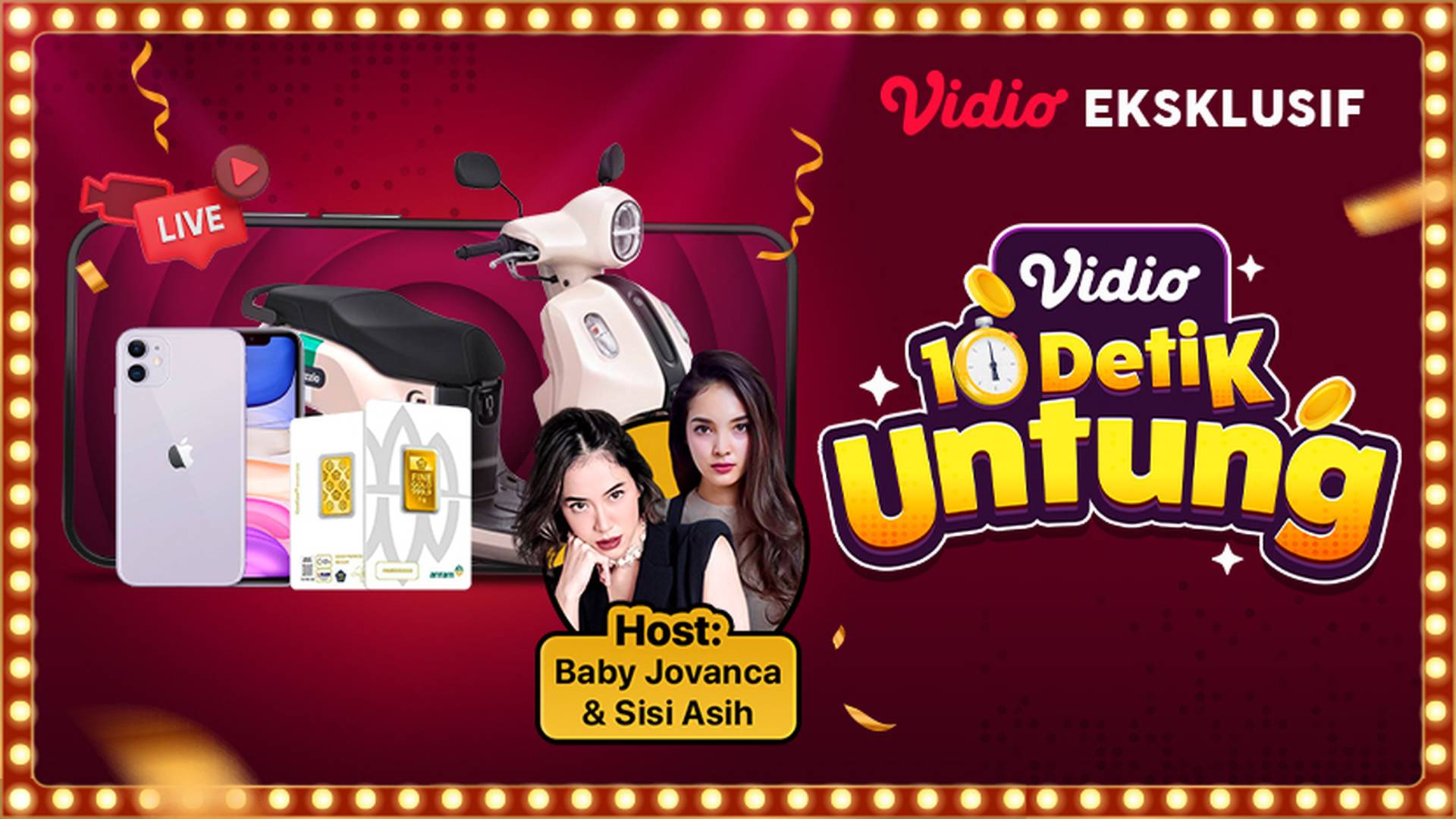 Live Game Show: Vidio 10 Detik Untung!